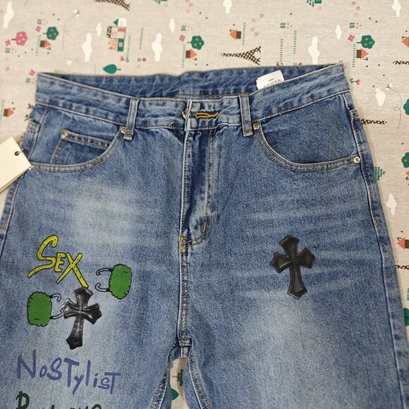Chrome Hearts Logo Cross Jeans - Picture 2 of 7